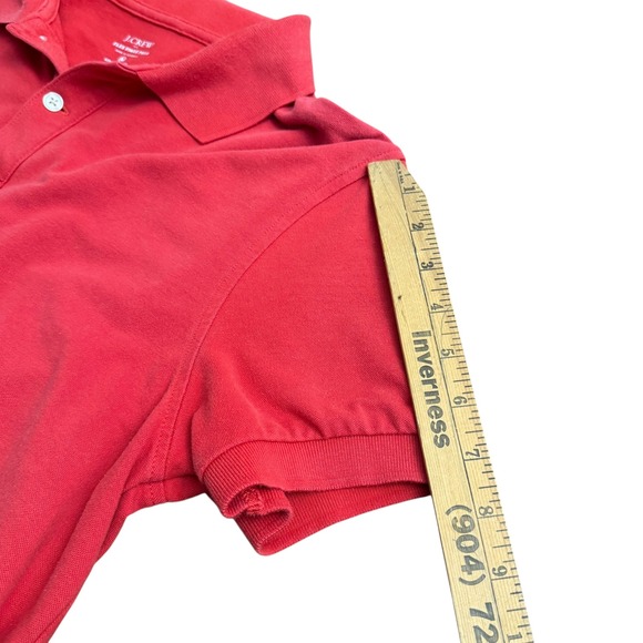 J. Crew Mens Red Flex Pique Polo Shirt Untucked Size M Short Sleeve - Picture 7 of 14